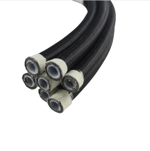 200 Series PTFE (Teflon) Hose - Black Nylon Braided